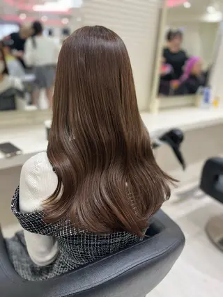 ロング カラー 大人上品ベージュ 🎀HARUNAのヘアスタイル