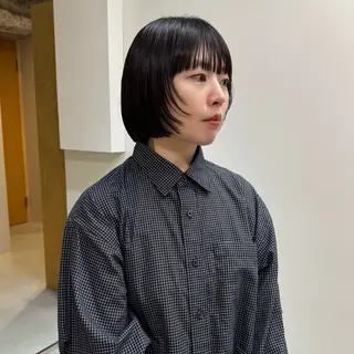 ショート ぱつっとボブ/ショ ート/高田明日美のヘアスタイル