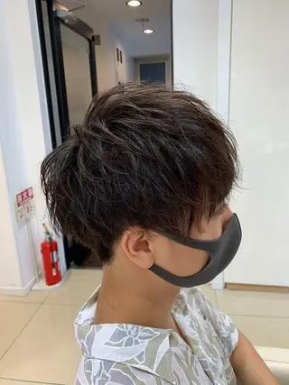 ショート ヘアアレンジ メンズ IwAsh中山所属・✂︎中山ブリーチ・ パーマ✂︎露木智也のヘアスタイル