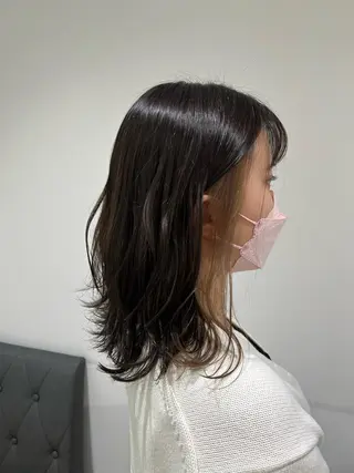 ミディアム カラー 【暖色カラー特化】 中山由梨のヘアスタイル