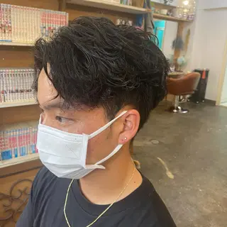 パーマ メンズ JAM所属・透明感ケアカラー 🌟misaki🌟のヘアスタイル