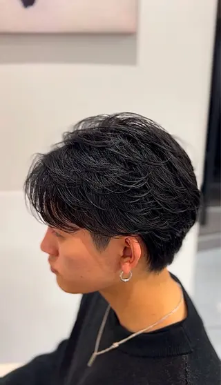 ショート パーマ メンズ 🔮メンズ縮毛矯正 毛流れパーマ💎竹永のヘアスタイル