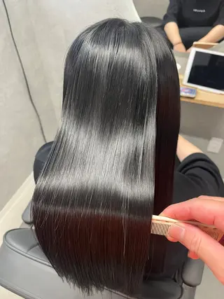 ロング 美髪縮毛矯正 柳田尚紀のヘアスタイル