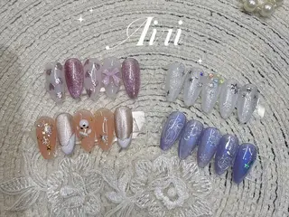 ネイル ネイルサロンAiri 長さ出し·シンプルのネイルデザイン