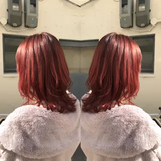 セミロング カラー nagisa /縮毛矯正のヘアスタイル