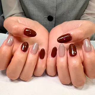 ネイル RIEKO🍒 ワンホン♡推しネイルのネイルデザイン