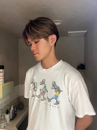 カラー メンズ nishido ハイライト/メンズのヘアスタイル