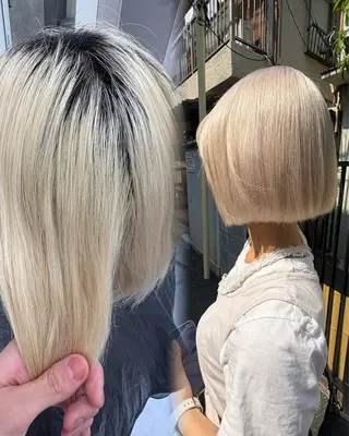 ショート カラー ピンク🎀ブロンド 💎ハイトーン/大和のヘアスタイル