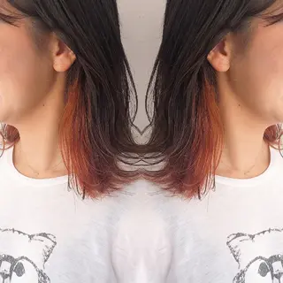 ミディアム カラー ヘアアレンジ 竹内啓太 ボブのヘアスタイル