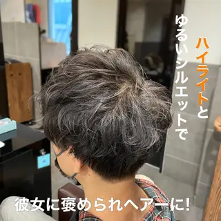 ショート カラー パーマ ヘアアレンジ メンズ 髪質改善/縮毛矯正 ボブ/Ryuseiのヘアスタイル