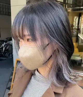 セミロング カラー 古指 匠巳のヘアスタイル
