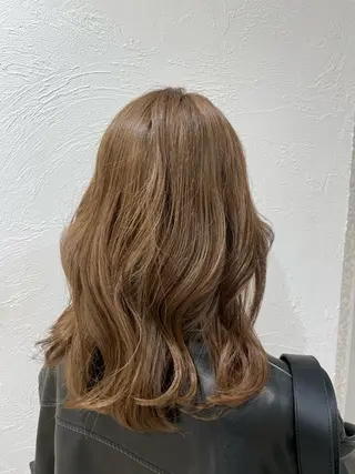 ミディアム カラー 渡邊花奈 韓国ヘアのヘアスタイル