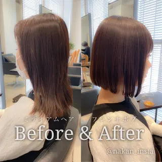 ショート 顔周りレイヤー/ボブ 銀座✨中野まさひろのヘアスタイル