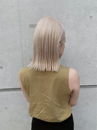 ミディアム カラー ✨原宿ハイトーン ブリーチ職人菊池のヘアスタイル