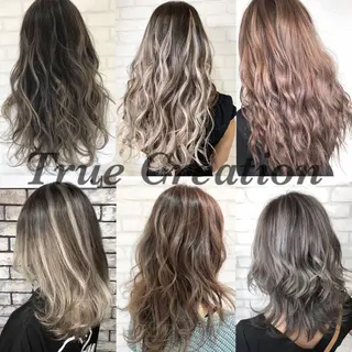 ロング カラー ヘアアレンジ 🍑🧋ハイトーン 暖色カラーlucaのヘアスタイル