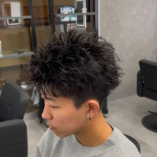 ショート パーマ ヘアアレンジ メンズ 【札幌メンズ特化】 🔥RIKU🔥のヘアスタイル