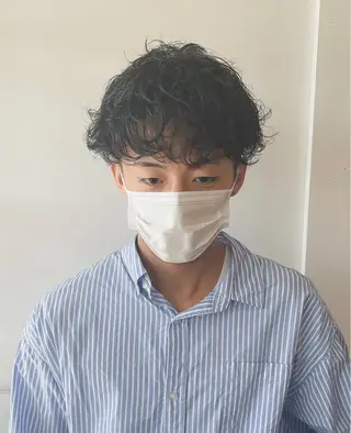 ショート カラー パーマ メンズ 吉田 浩太郎のヘアスタイル