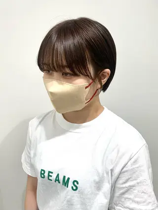 ショート カラー レイヤー ハイトーン 暖色⭐︎KANAKOのヘアスタイル