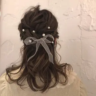 セミロング ヘアアレンジ ORIKA 美容室のヘアスタイル