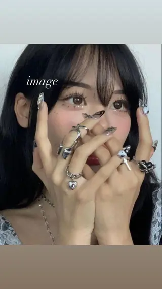 ロング カラー ネイル HAIR&NAIL KANAのネイルデザイン