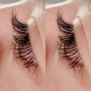 マツエク・マツパ シールエクステ/ ハイトーンカラーのヘアスタイル