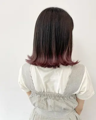 ロング カラー ヘアアレンジ パーマ 公式 Ease by amble luxeのヘアスタイル