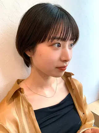 ショート 切りっぱなしボブ /銀座/ケンタロウのヘアスタイル