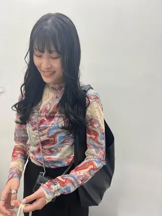 セミロング スパイキーショート パーマ　具志堅　太志のヘアスタイル