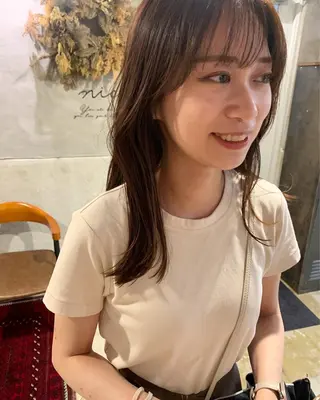 ロング カラー 落合 妙佳のヘアスタイル