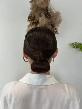 セミロング ヘアアレンジ ハイトーン/アレンジ /🎀YUINA🎀のヘアスタイル