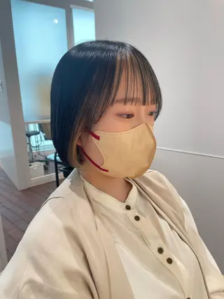 ショート カラー gotoday　shaire　saron所属・miu. ボブ/透け感カラーのヘアスタイル