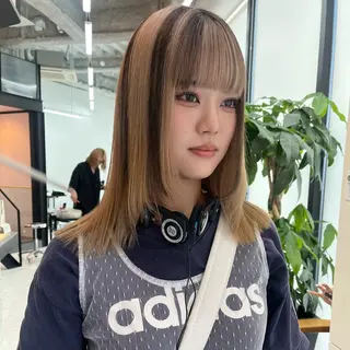 ロング カラー ボブハイトーン🦖 デザインMAMIのヘアスタイル