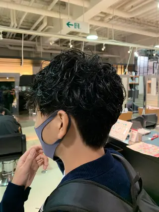 パーマ メンズ ハイトーンカラー/ インナー/木村黎🌞のヘアスタイル