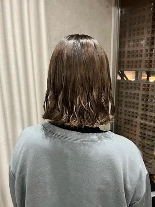 ミディアム パーマ ロングパーマ木村 ボブパーマのヘアスタイル