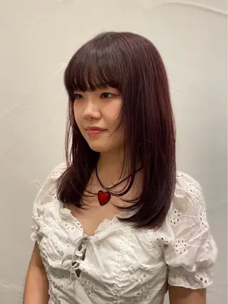 セミロング カラー Ash中目黒店 榊間茜のヘアスタイル