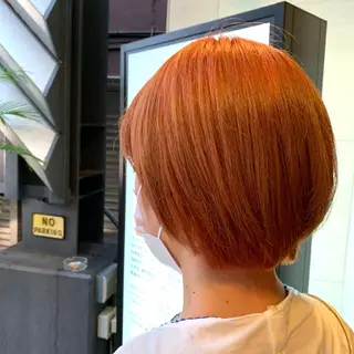 ショート カラー ヘアアレンジ 韓国風レイヤーカット 💕髪質改善💫拓海のヘアスタイル