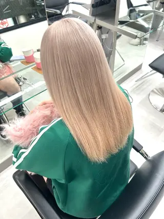 ロング カラー ハイトーン👱♀️ シールエクステ/彩花のヘアスタイル