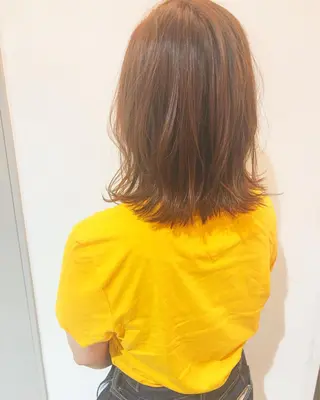 ミディアム カラー ヘアアレンジ ture by glad所属・ture by gladのヘアスタイル