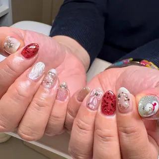 ネイル amuse 手書きニュアンスのネイルデザイン