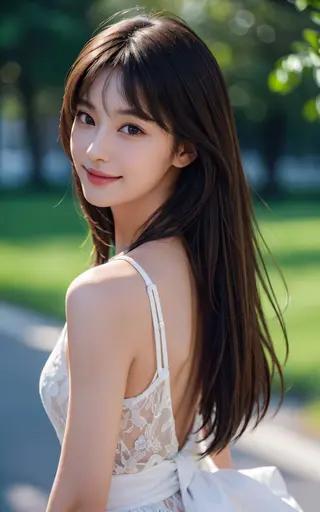 ロング カラー 韓国ヘア♡ 顔まわりカットayaのヘアスタイル