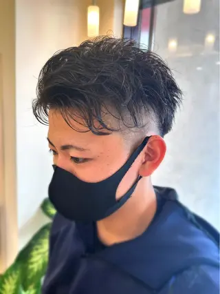 ショート パーマ メンズ 小顔レイヤー💗 木村実樹のヘアスタイル