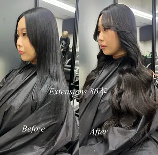 ロング カラー シールエクステ特化 ハイトーン、NANAのヘアスタイル