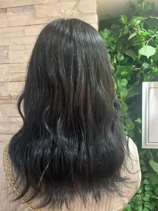 セミロング 韓国ヘア×ハイトーン AYA💫のヘアスタイル