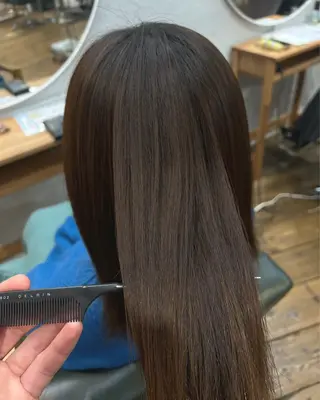 セミロング カラー 髪質改善/縮毛矯正/ 超高濃度水素ケアのヘアスタイル