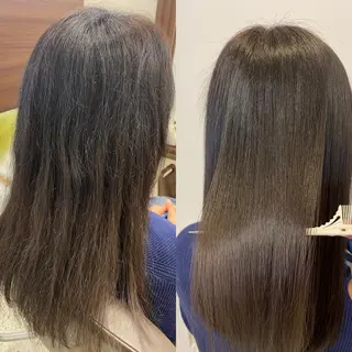 セミロング カラー 藤原 克宏のヘアスタイル