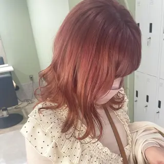 ミディアム rina／ベージュ ワンホン/韓国ヘアのヘアスタイル