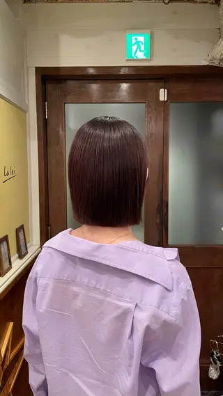 ショート ボブ/縮毛矯正/レイ ヤー♡Natsukiのヘアスタイル