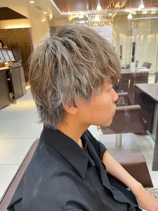 ショート メンズ 静岡/草薙パーマ メンズバレイヤージュのヘアスタイル