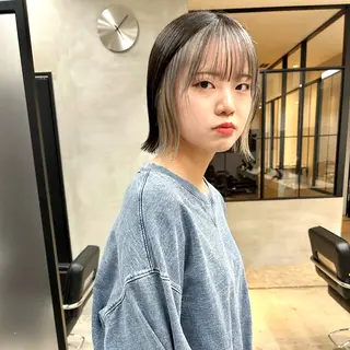 ミディアム カラー mood tatemachiのヘアスタイル