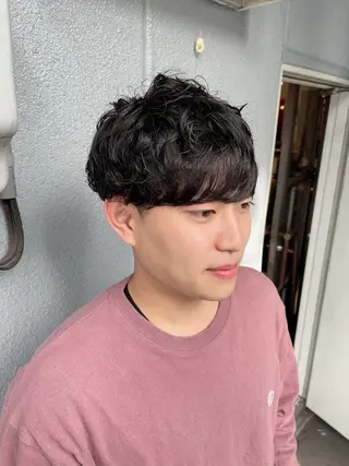 ショート パーマ メンズ メンズ特化/お任せ可 矢場町/モモコ🍑のヘアスタイル